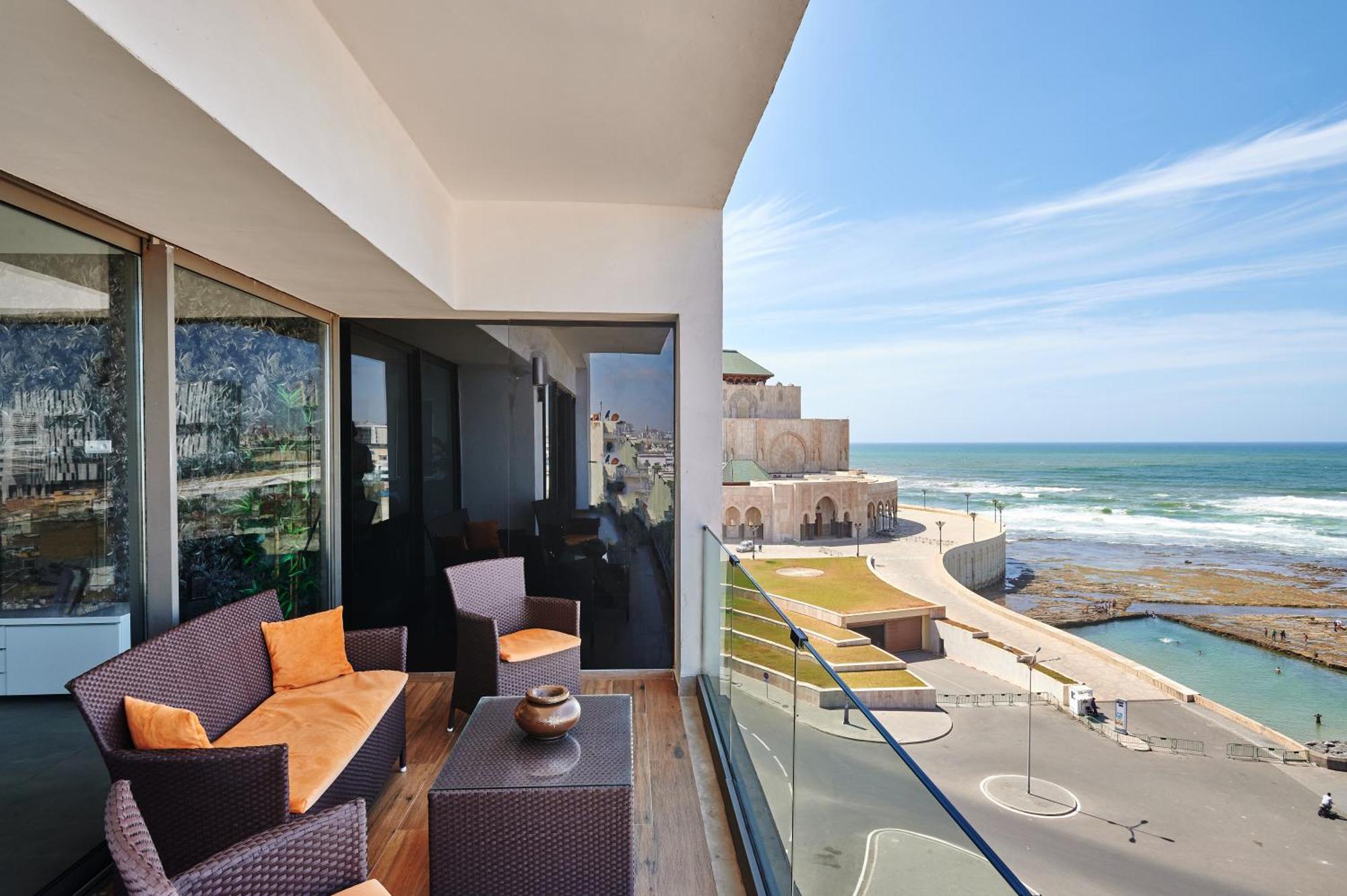 Appartement Sea View-Mosquée Hassan II- By CasaKhemsa  à Casablanca Extérieur photo